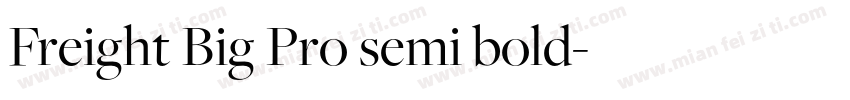Freight Big Pro semi bold字体转换